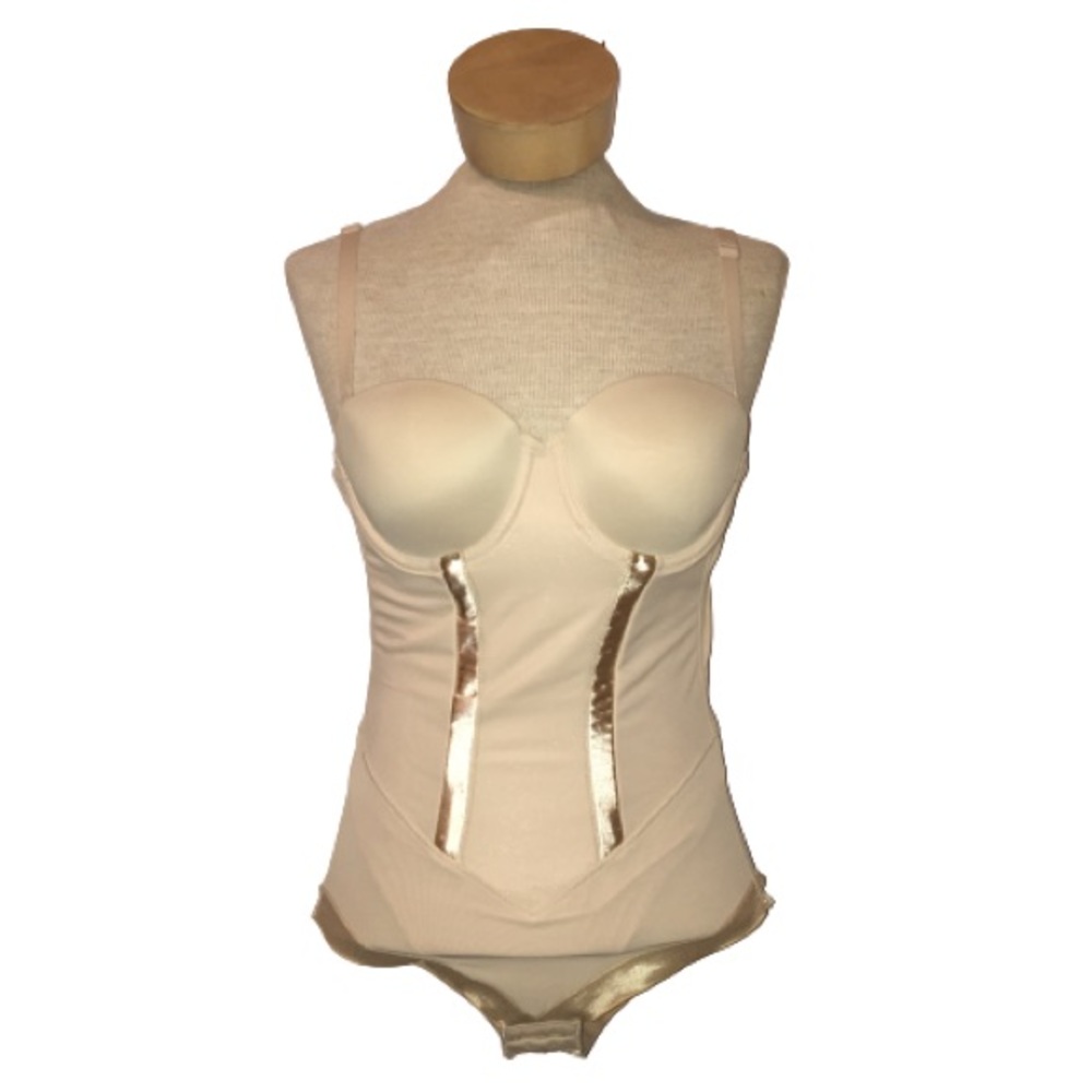 Maidenform Nude Firm Control Briefer Bodysuit 34B